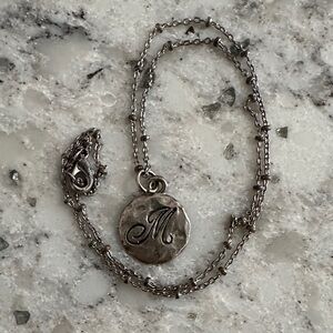 Silver Initial Pendant Necklace